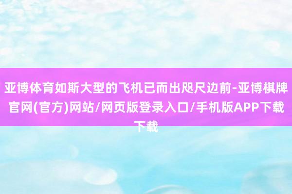 亚博体育如斯大型的飞机已而出咫尺边前-亚博棋牌官网(官方)网站/网页版登录入口/手机版APP下载