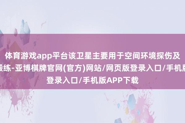 体育游戏app平台该卫星主要用于空间环境探伤及联系时代锻练-亚博棋牌官网(官方)网站/网页版登录入口/手机版APP下载